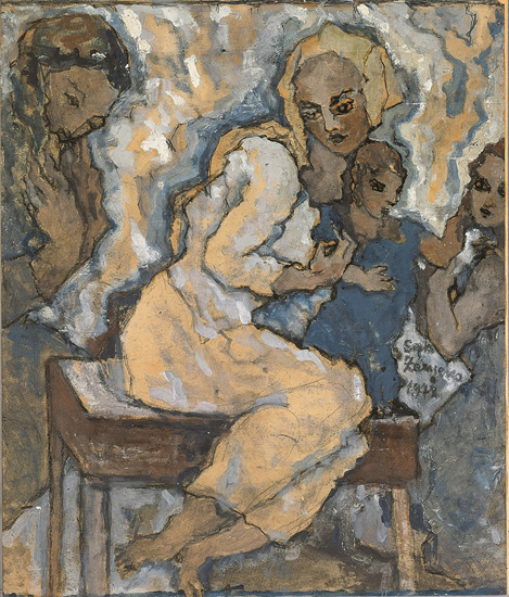 Image - Sofiia Zarytska: Woman and Girls (1972).